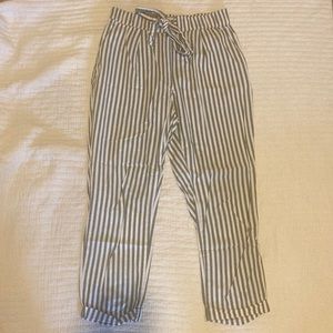 stripped linen Zara pants size S!
